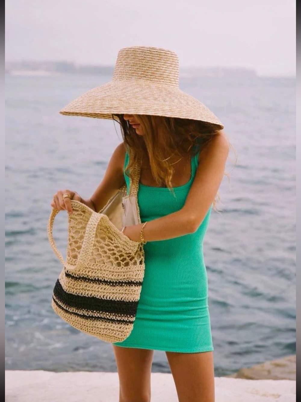 ARAMINTA JAMES Bella Donna Crinkle Dress in Honeydew Green
